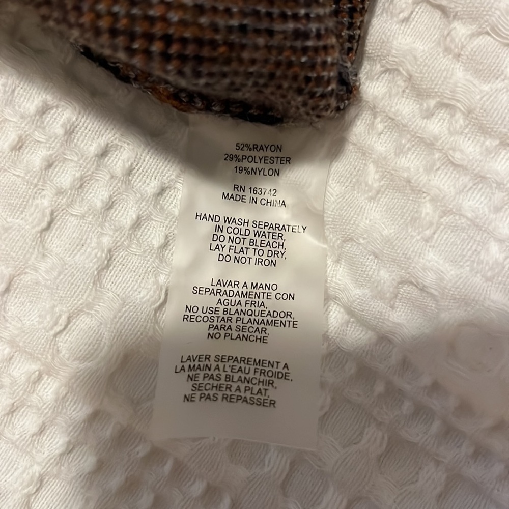 Joie Womens Blazer Houndstooth Knit Jacket Double Breasted - Picture 6 of 7